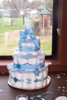 Winter Diaper Cake