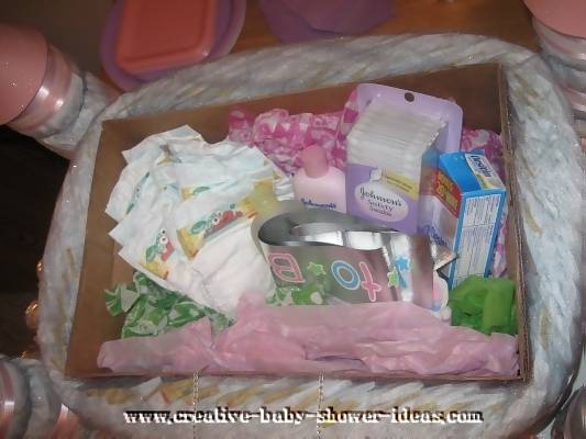 baby sign castle diaper cake