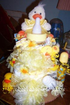 yellow duck towel cake