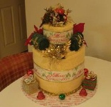 christmas towel cake
