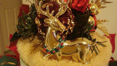 christmas towel cake