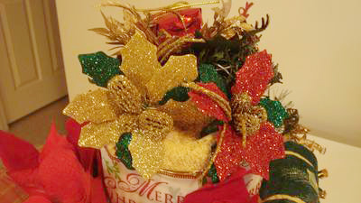 christmas towel cake