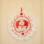 valentines diaper wreath
