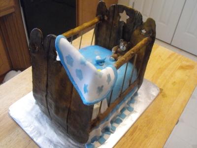 Crib Baby Shower Cake