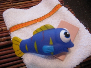 Homemade Bath Mittens And Soap