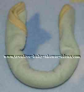 bend washcloth for washcloth bunnies