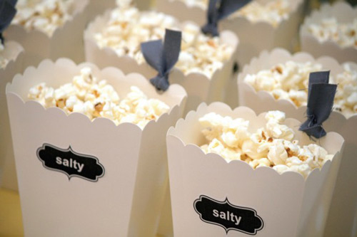 popcorn display for cravings gender reveal