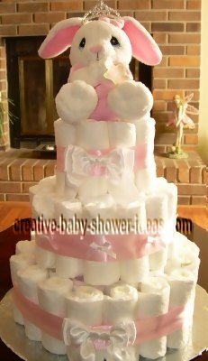 princess bunny diaper cake
