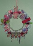 pink bunny diaper wreath