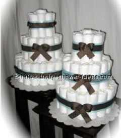 Chocolate diaper cake 2 mod mom baby shower diaper cakes