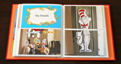 dr seuss baby shower photo album