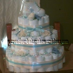 elegant baby booties diaper cake