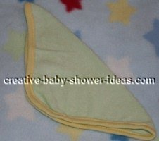 washcloth folded in half for washcloth bunnies