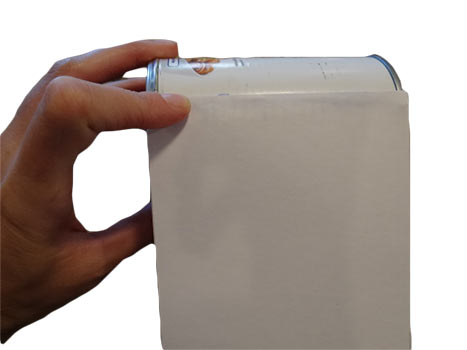 covering the can for the centeral support of the cupcake stand