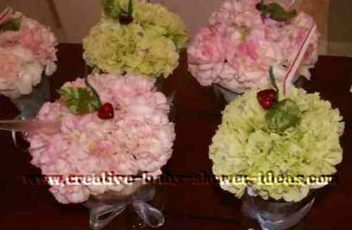 flower ice cream sundaes