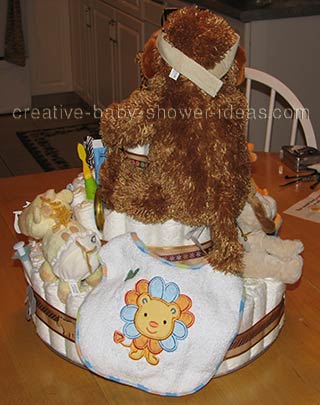 back of gorilla nappy cake