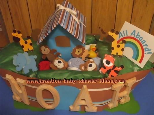 noahs ark diaper cake