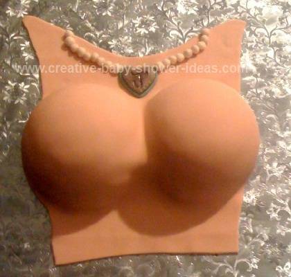top mold of boobs for baby bump cake