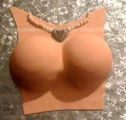 top mold of boobs for baby bump cake