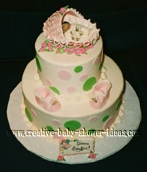 sleeping baby in a carriage cake