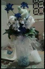 pastel colored sock roses