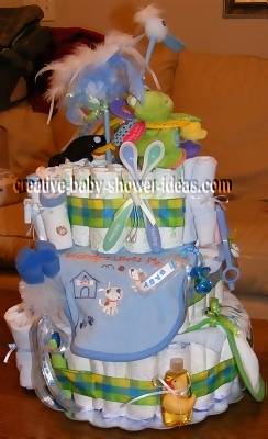 stork diaper cake