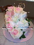 pink butterfly towel cake