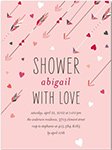 cupids quiver arrows baby shower invitation