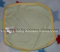 washcloth laying flat